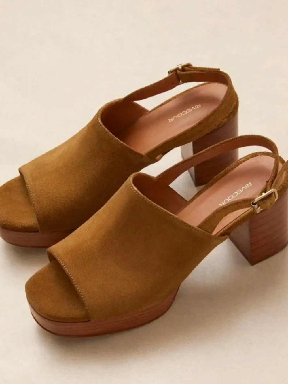 Rivcour NUMÉRO 446 Suede heeled sandal